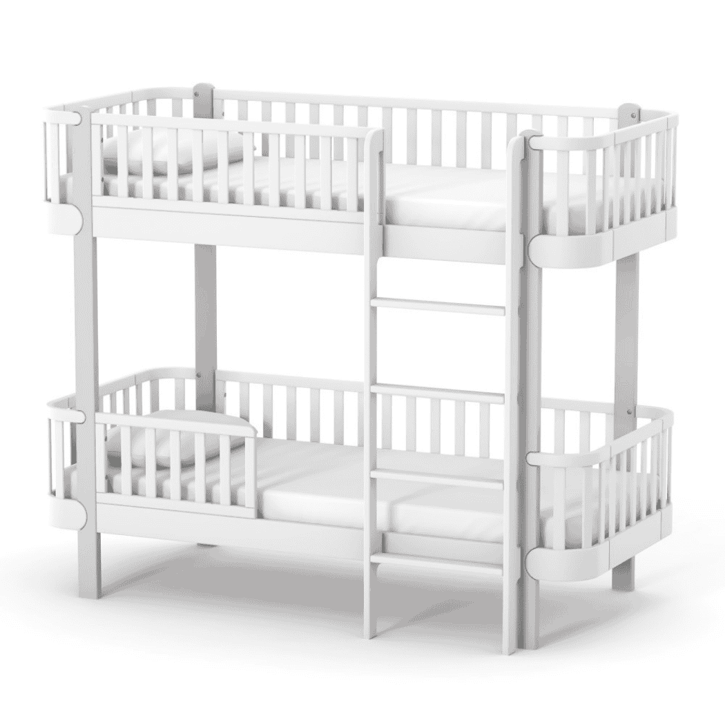 Patrová postel pro Teenagery Zukko 190 Gekko Kids, Bílá / Šedá